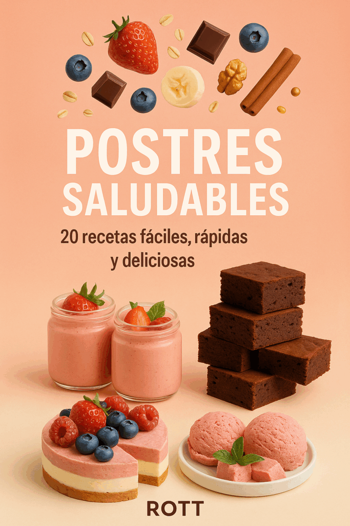 ebook Postres saludables con 20 recetas fáciles, rápidas y deliciosas de ROTT